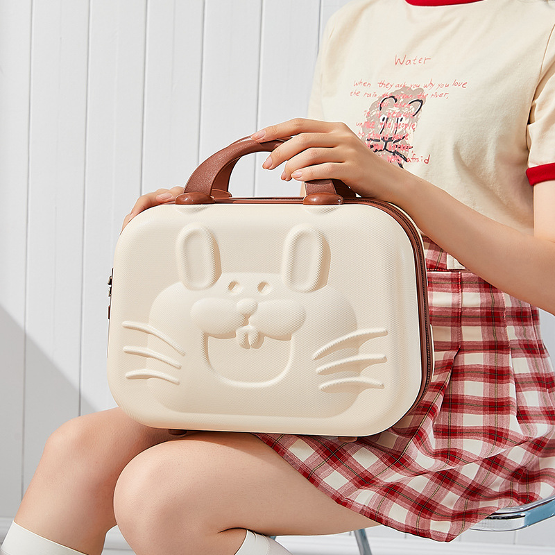 新款手提箱行李化妆箱14寸16卡通可爱密码箱儿童迷你旅行箱包批发产品图