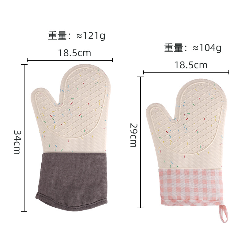 Add Cotton Silicone Gloves Microwave Oven Hot Gloves Household Kitchen Silicone Heat Insulation Gloves Baking Tools Wholesale Application Scenario