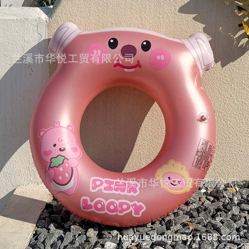 Stock Supply Thickened Environmental Protection Pvc Swimming Ring Cartoon Pig Underarm Ring Children's Printed Inflatable Swimming Ring Wholesale Specification drawing