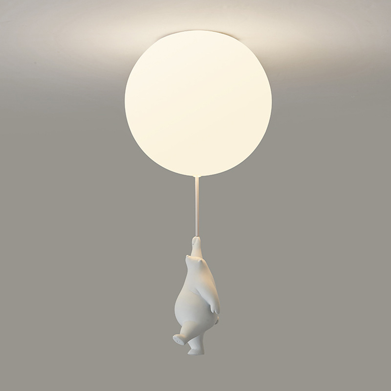 Cartoon children's room ceiling light, corridor entrance light, chandelier, cartoon creative bear, warm bedroom lighting for boys and girls