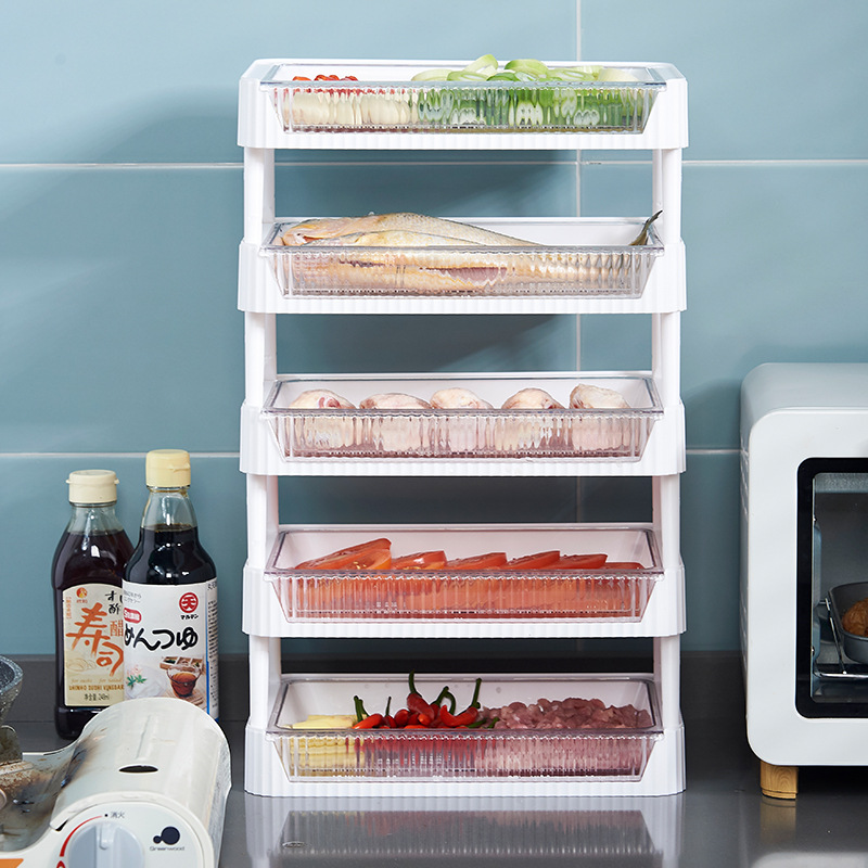 Amazon Kitchen Shelving Collapsible Bowl Rack Drain Rack Hot Pot Dish Multi-Layer Drain Rack For Household Dishes details Picture