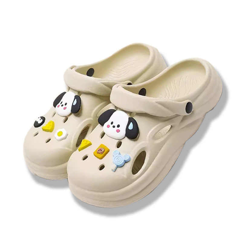 Croc Women's New Diy Baotou Lovers Thick Soles Not Slippery Men Summer Wear Eva Beach Sandals Item Picture