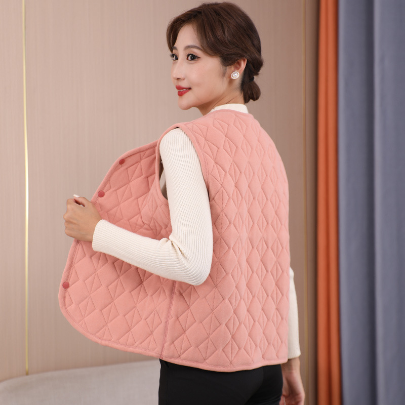 Wholesale of stylish and fashionable vests for middle-aged and elderly mothers, women's warm vests, middle-aged autumn casual vests for women
