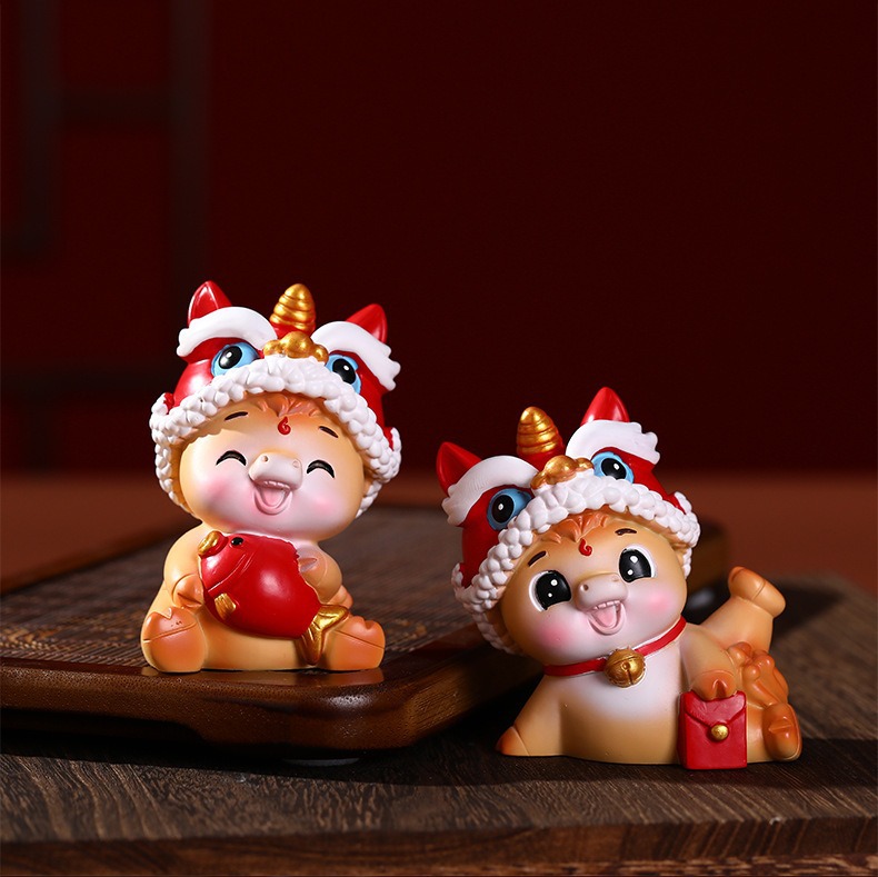 卡通国潮马摆件树脂小摆件办公室工位治愈系桌面装饰新年年会礼品详情22