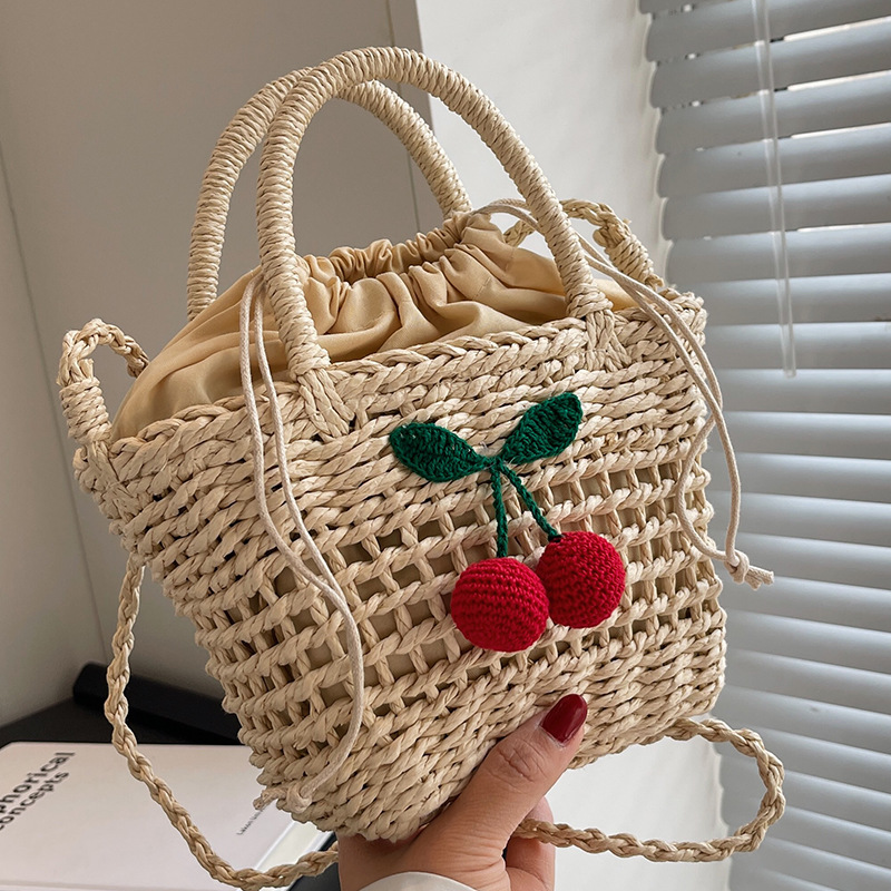 Factory direct sales of hand-woven beach bags for 2024, new trendy and fashionable crossbody bags for women on Instagram, straw-woven bags for women