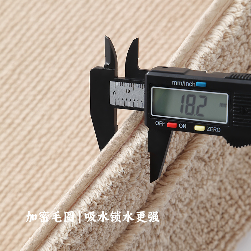 High-end hotel bathroom absorbent floor MATS, thickened pure cotton anti-slip foot MATS at the bathroom door, machine-washable home floor MATS Specification image