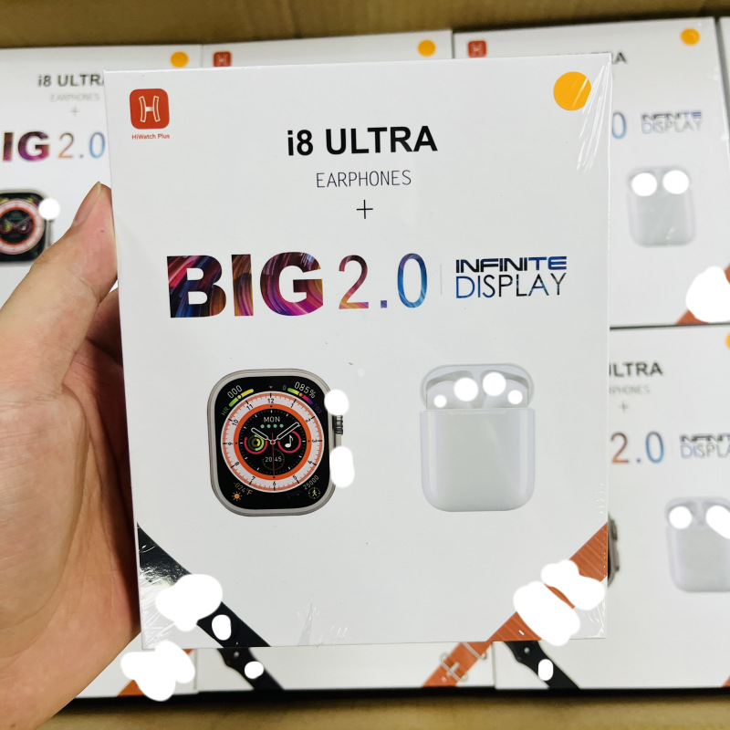 原厂 i8 ultra二合一智能手表蓝牙耳机双表带高清大屏hiwatchplus