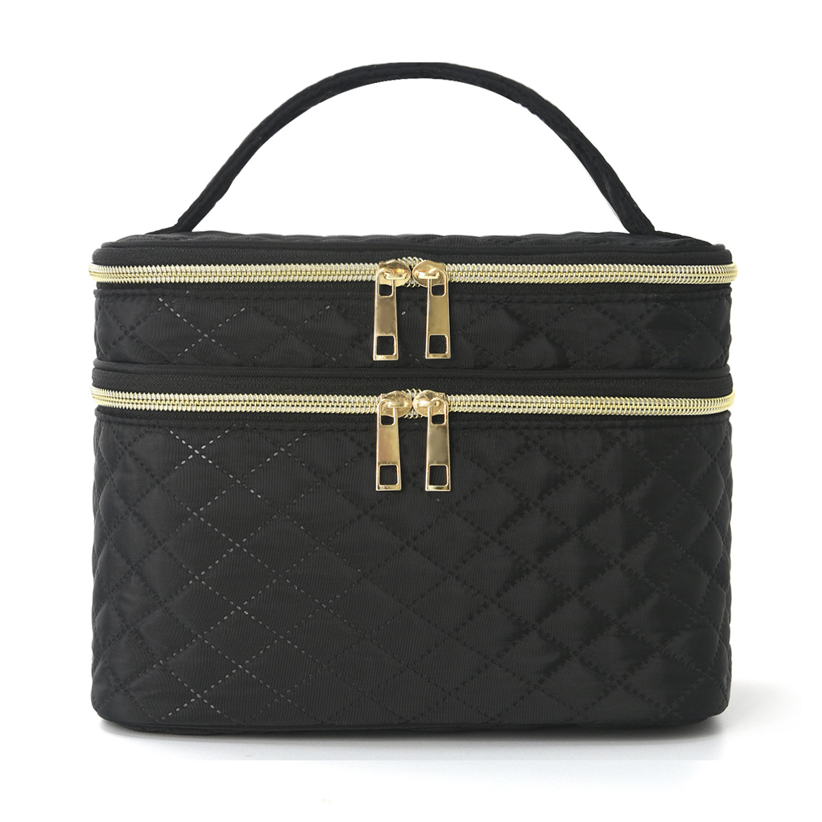 跨境双层化妆包加高大容量手提高颜值洗漱包旅行便携式化妆收纳包