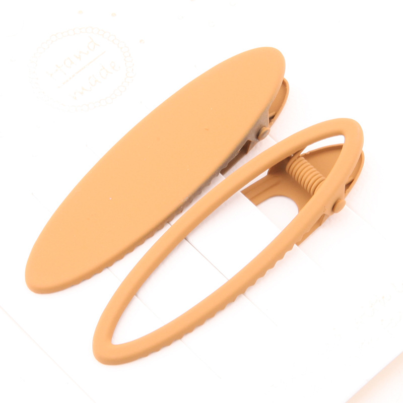 Oval Bohemian Style Fresh And Beautiful Can Love Kawaii Hairpin Edge Clamp Solid Paint Elastic Paint Item Picture