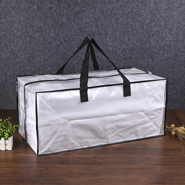 Moving Woven Bag Amazon Cross-Border Quilts Large Storage Zipper Portable Woven Bag Customization details Picture