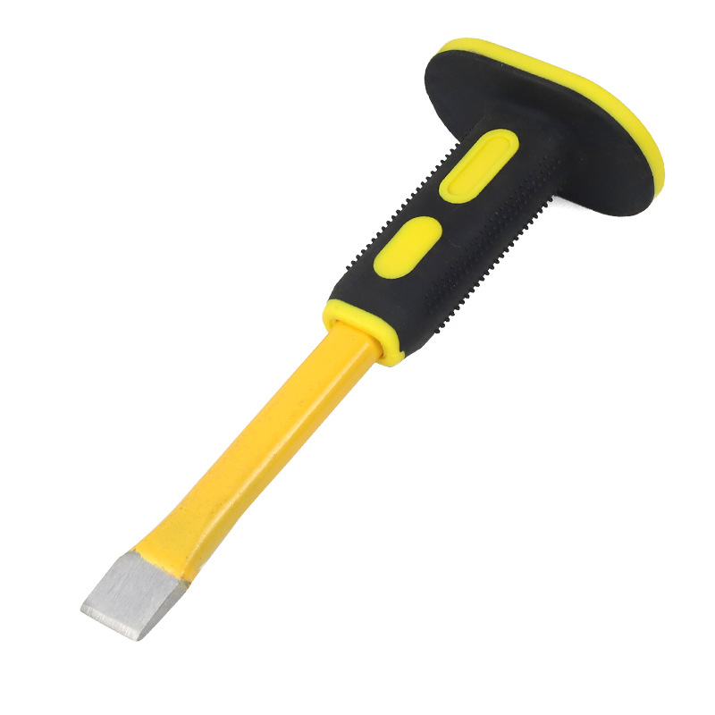 Yellow sleeve chisel, flat chisel, concrete chisel, tool chisel, alloy chisel head, cement stonemason chisel, stone stonemason chisel Item Picture
