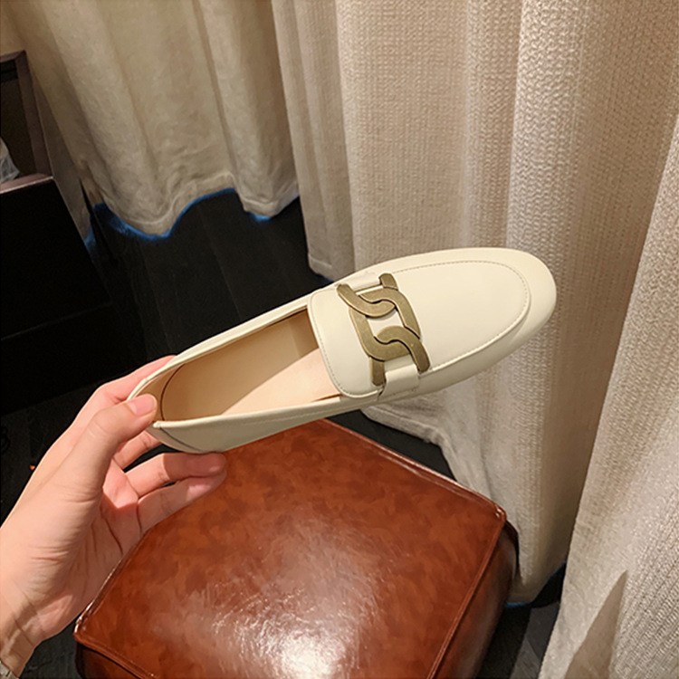 Grape Mother With Thick Soled Loafers Women's Spring And Autumn Shoes Retro Small Leather Shoes British Style Women's Shoes Summer details Picture