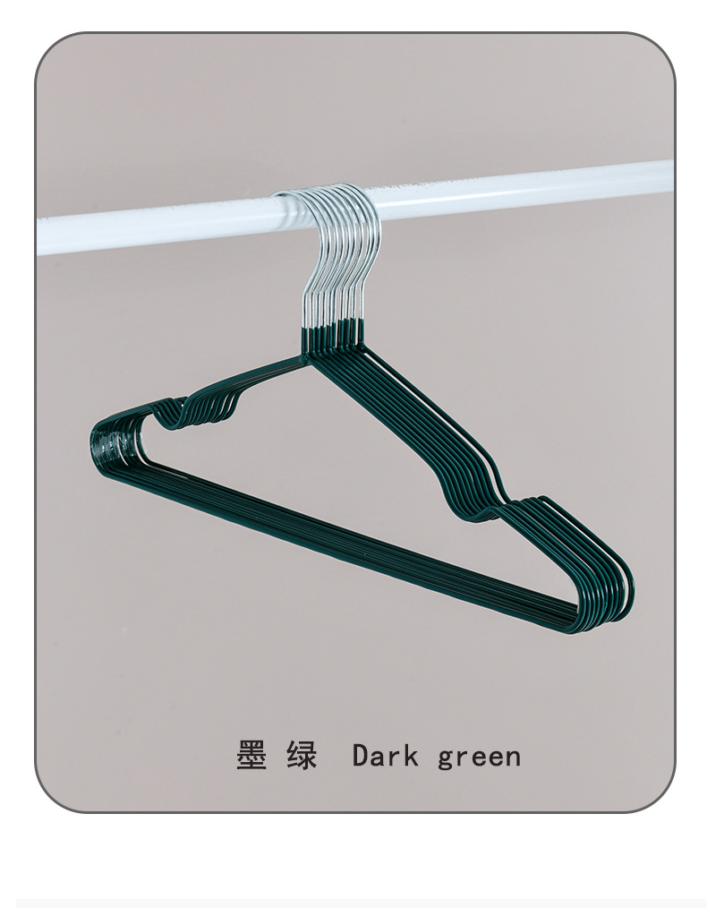 祥华家用成人儿童多功能防滑无痕加粗厚挂晾衣撑架子浸塑铁丝衣架详情14