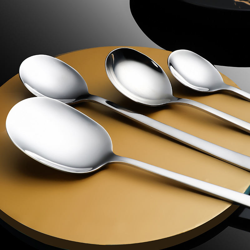 304 Stainless Steel Spoon High Appearance Level Tableware Korean Children's Knife, Fork And Spoon Set Portable Chopsticks Spoon Set details Picture