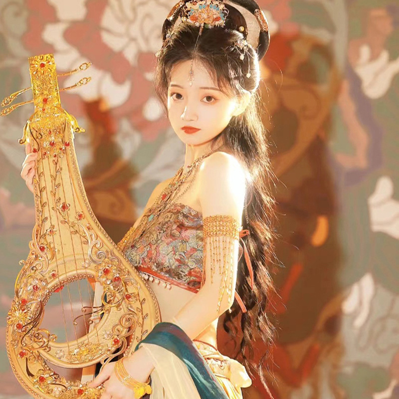 西域汉服女舞衣舞姬演出异域敦煌古装成人珍缕风舞蹈服装风情飞天