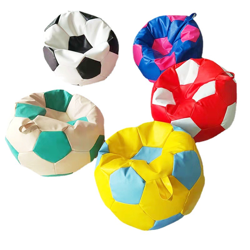 New football lazy sofa beanbag tatami single sofa Children adult PU ball personality creative lazy chair thumbnail