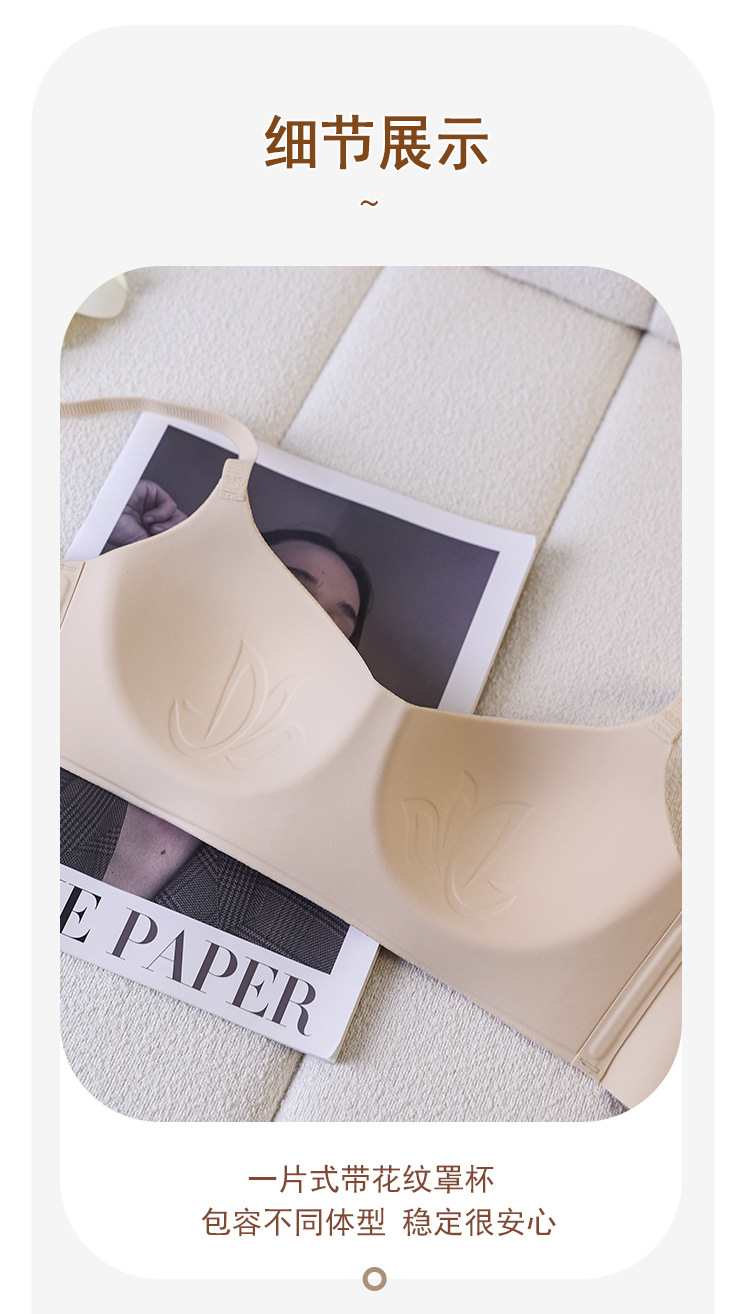Seamless lingerie for women, small breasts gather together, no steel rings, comfortable and skin-friendly, soft support bra, thin lingerie for women pic 18