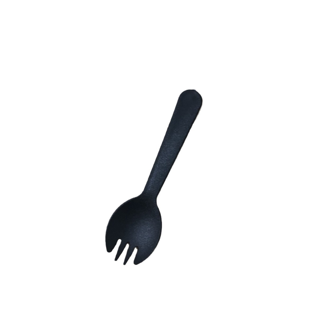 塑料勺子/塑料叉子/一次性叉子/塑料餐具/一次性木勺白底实物图