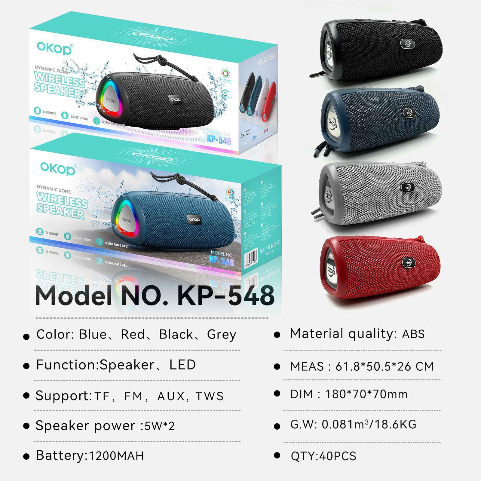 548 Bluetooth speaker, outdoor LED lighting, wireless card insertion, portable hand-held waterproof subwoofer, Cross-border small speaker Application Scenario