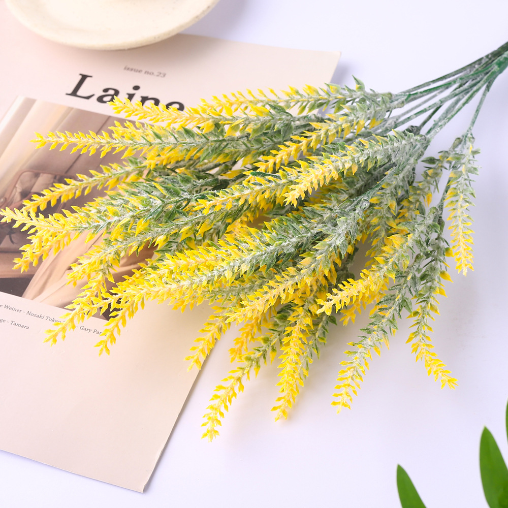 Wholesale of 5-fork flocking artificial lavender with a pastoral style wedding artificial flower plant potted plastic artificial flower bouquets Application Scenario