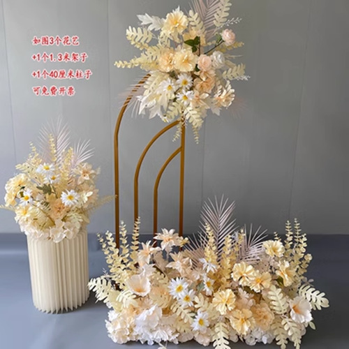 New Wedding Decoration Wedding Flower Simulation Flower Suspended Ceiling False Flower Plastic Flower Arrangement Lead Runway Flower Arrangement Specification drawing