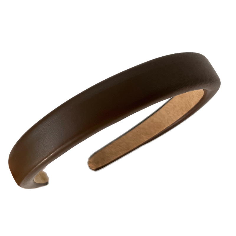 Hair Band French Imitation Lamb Skin Sponge Hair Card Solid Color Temperament Increase Cranial Head Band All Wear Facial Hair Accessories Item Picture