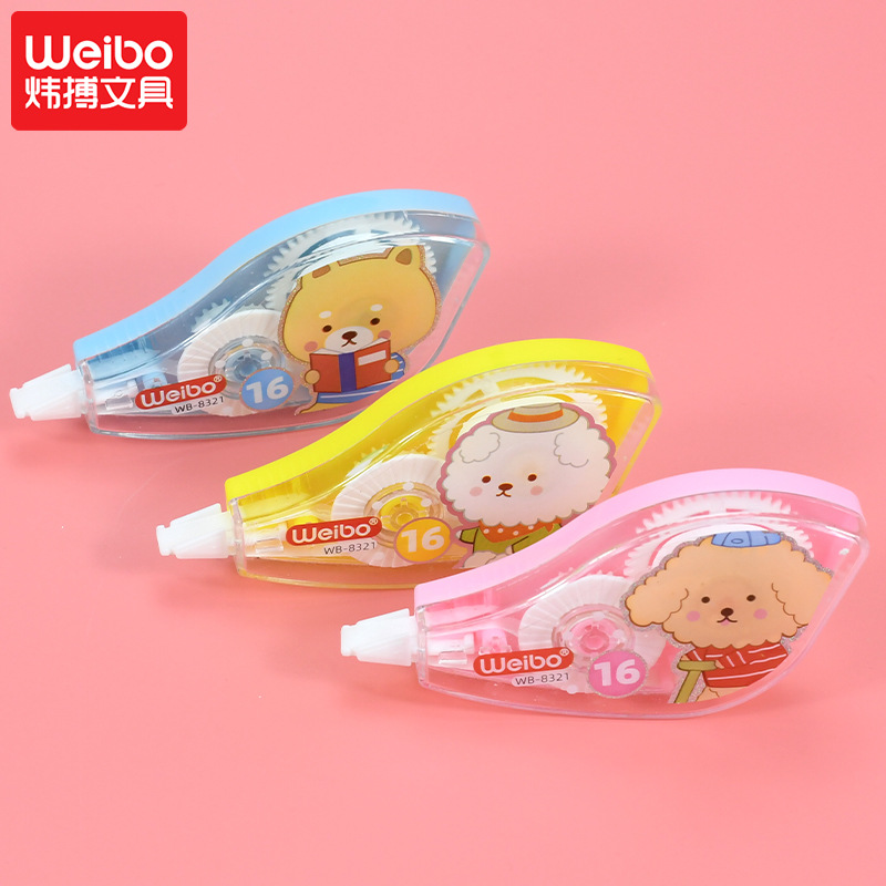 Weibo Stationery Wholesale's new cartoon correction tape, small and mini creative student supplies, transparent candy correction tape