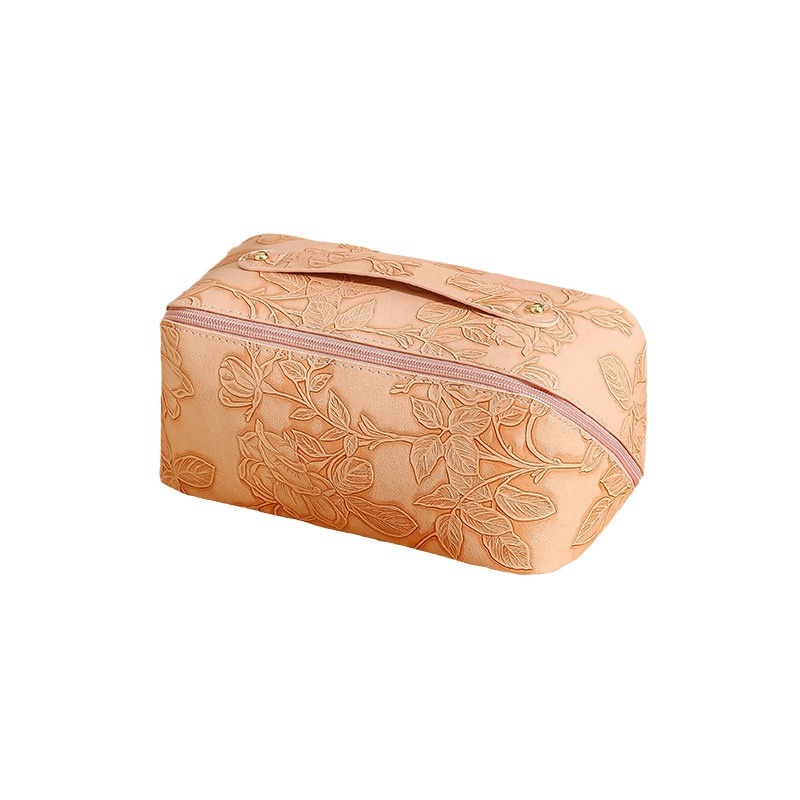 New retro pillow makeup bag, pu waterproof storage bag, large-capacity toiletries, skin care and makeup bag wholesale, high appearance level Item Picture