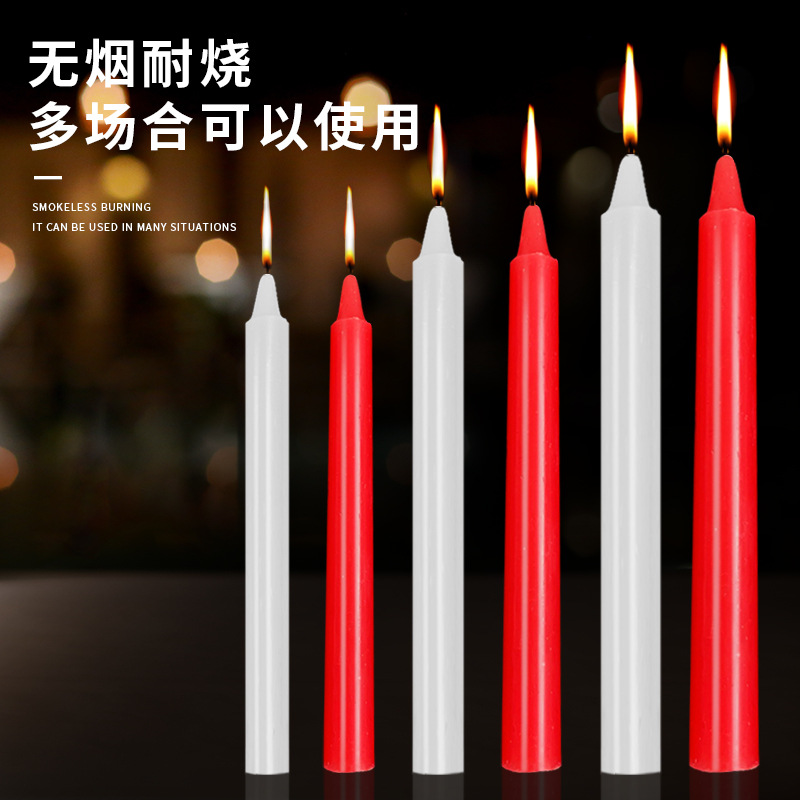 10根红白蜡烛家用应急照明停电蜡烛耐用普通供佛浪漫西餐长杆腊烛详情图3