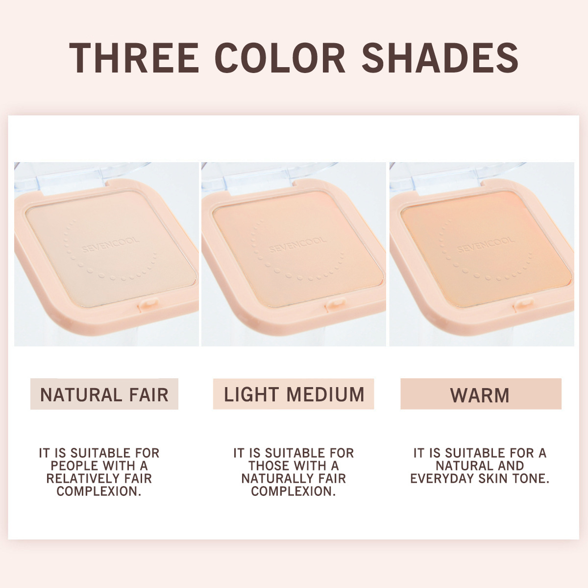 SEVENCOOL facial powder contouring plate brightens skin tone, refines contours, and provides long-lasting concealer and natural color details Picture