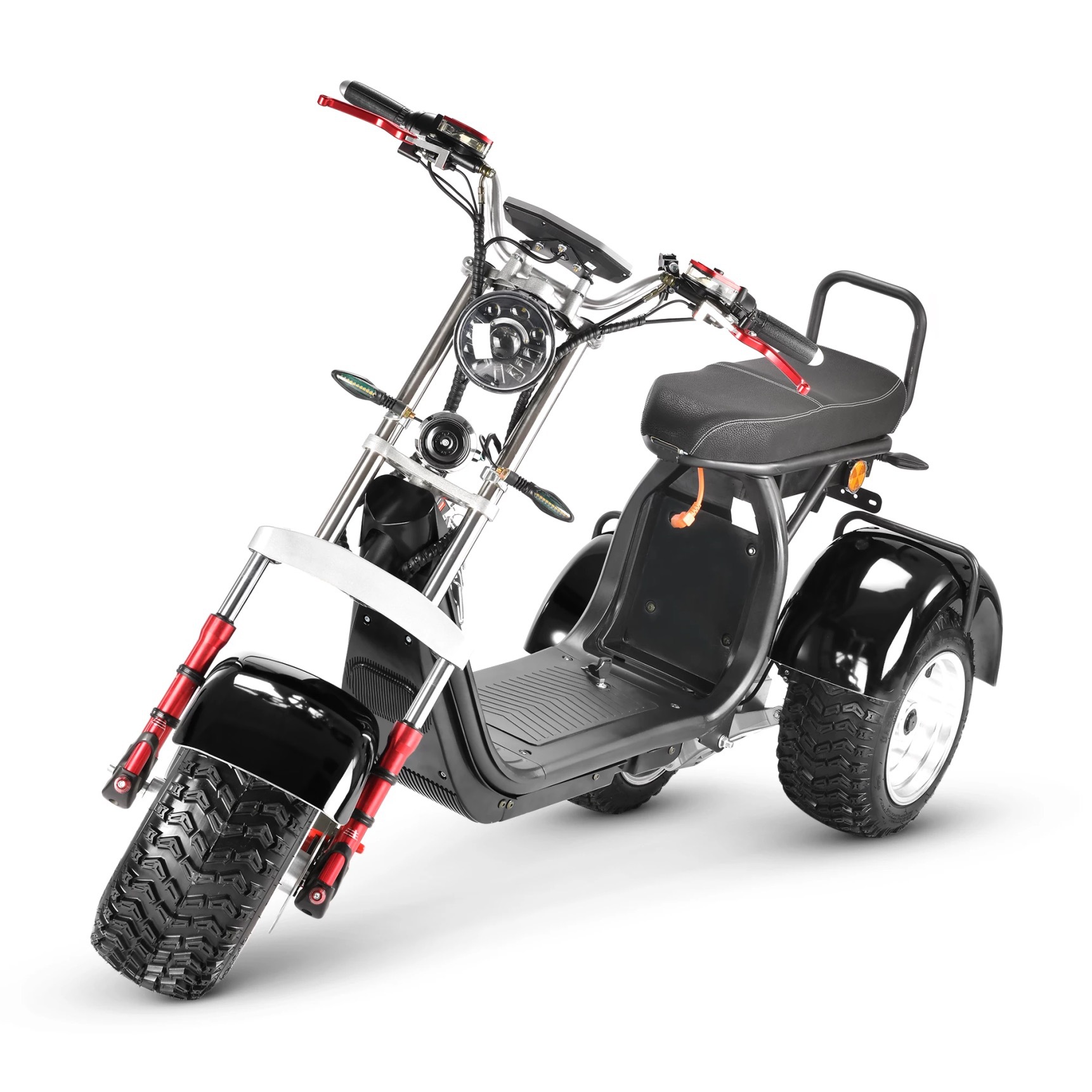 Manufacturers export 4000W rocker arm swing three-wheeled electric Harley citycoco motorcycle