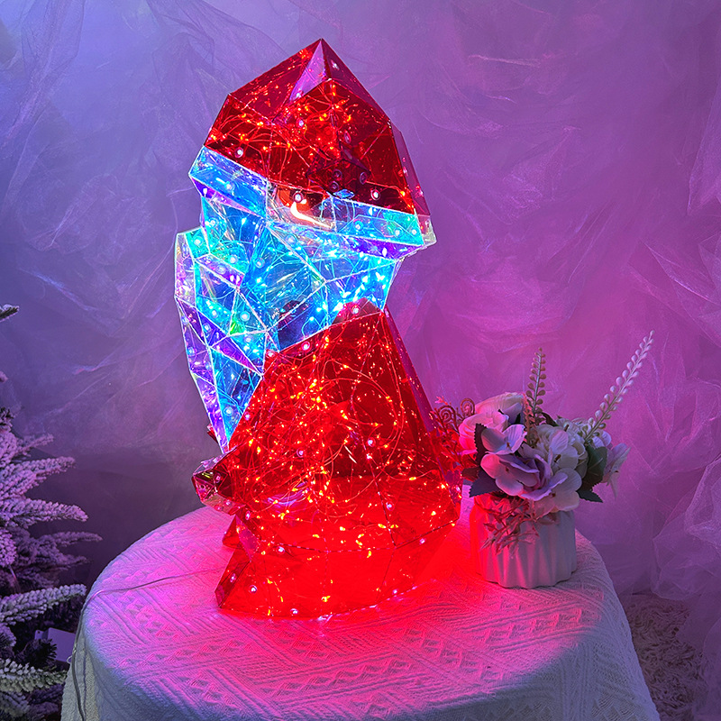 Christmas Decorations Santa Claus Magic Scene Layout Props Cross-Border Luminous Night Lights Display A Christmas Gift Application Scenario