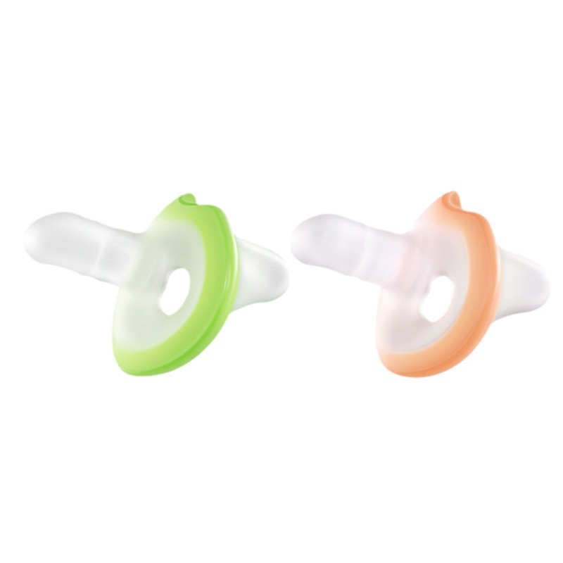 Baby food-grade liquid silicone pacifier, anti-sucking, ultra-light, baby pacifier, no blushing, young age Item Picture