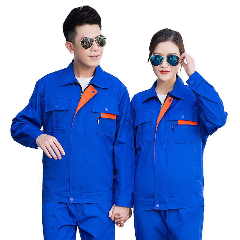 Spring and Autumn wear-resistant work clothes set for men, construction site auto repair engineering uniforms, work clothes wholesale, welder uniforms, jackets, labor protection clothing Item Picture
