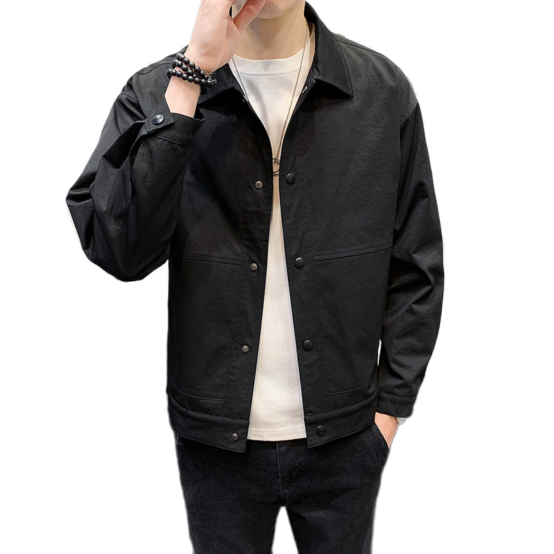 New men's thin, casual, loose, fleece jacket for spring, autumn, summer and winter, stylish and versatile Item Picture