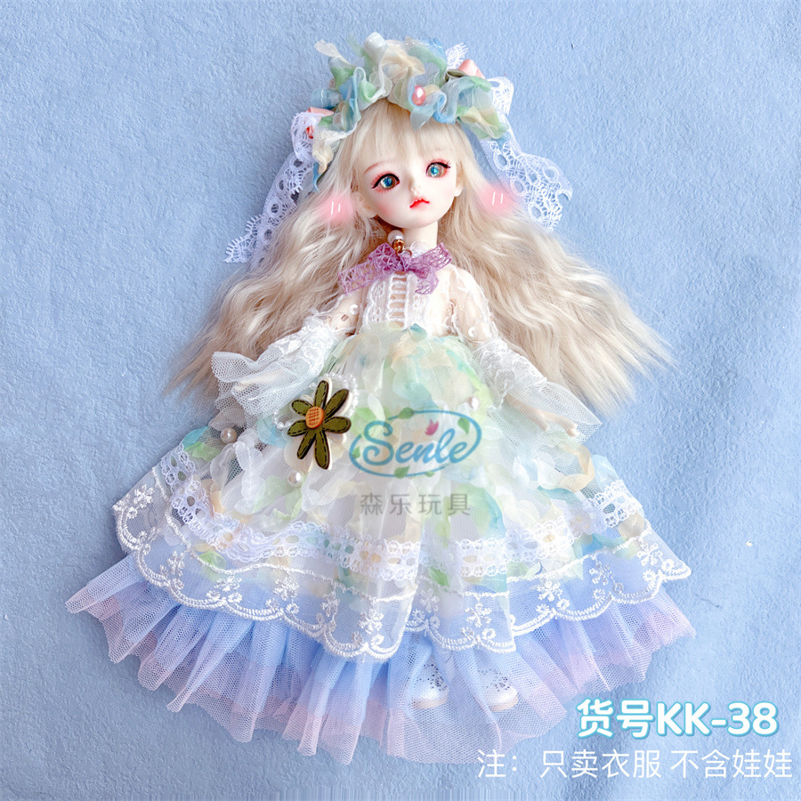 6 points bjd doll dress-up, 30 cm doll dress set, Lolita girl toy gift details Picture