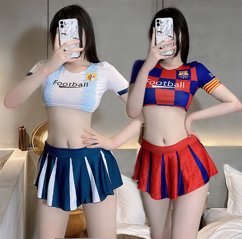 Sexy underwear football baby sexy dynamic student uniform seductive split suit cos cheerleading suit