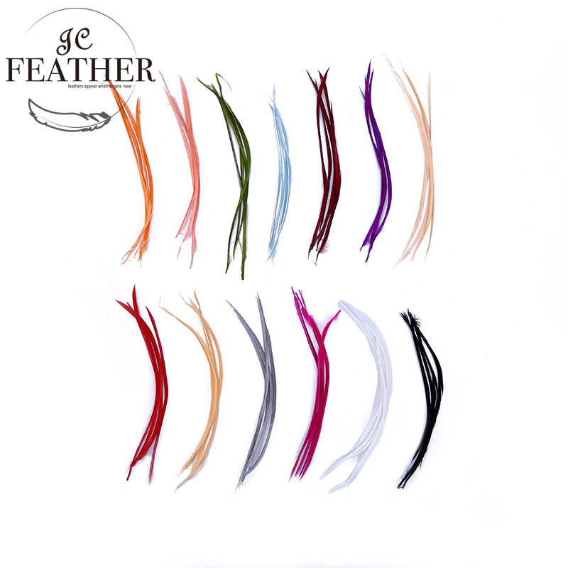 新款彩色鹅毛白底实物图