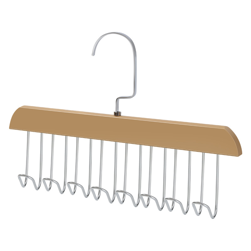Wholesale plastic hangers: 8-hook rotating, retro, thickened, multi-functional belt, underwear, hanging straps, hats, wardrobe hangers Item Picture