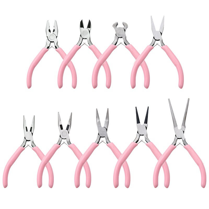 Handmade Diy Pliers, Pink Pointed-Nose Pliers, Jewelry Pliers, Multi-Functional Round-Nose Pliers, Mini Jewelry Winding And Beading Tools Item Picture