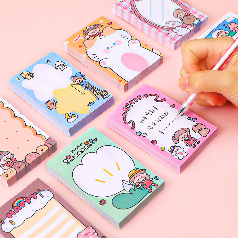 Cartoon toot Girl Post It on Instagram Girly Heart Memo Note Book Student notes n times Stick takeout note paper Specification drawing