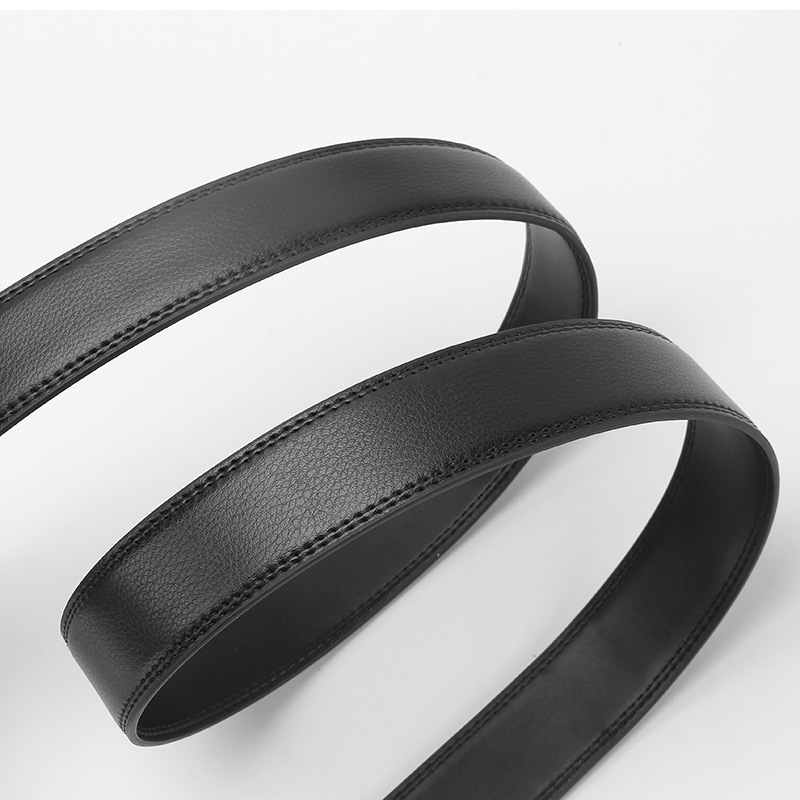 Factory Wholesale Two Layers Of Cowhide Belt To Make Belt Body Leather Belt Belt Automatic Buckle Belt Strip Specification drawing