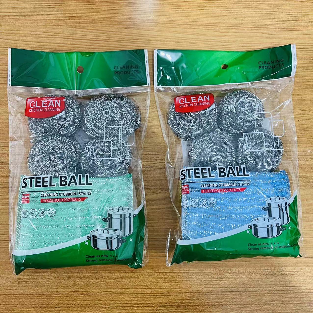 【 Zone 2-6 】 Cleaning set: 240 yuan per box. Steel wool balls, sponge sponges, cleaning balls wholesale. Kitchen scrubber for POTS and dishes. Cleaning supplies: 1 yuan, 2 yuan