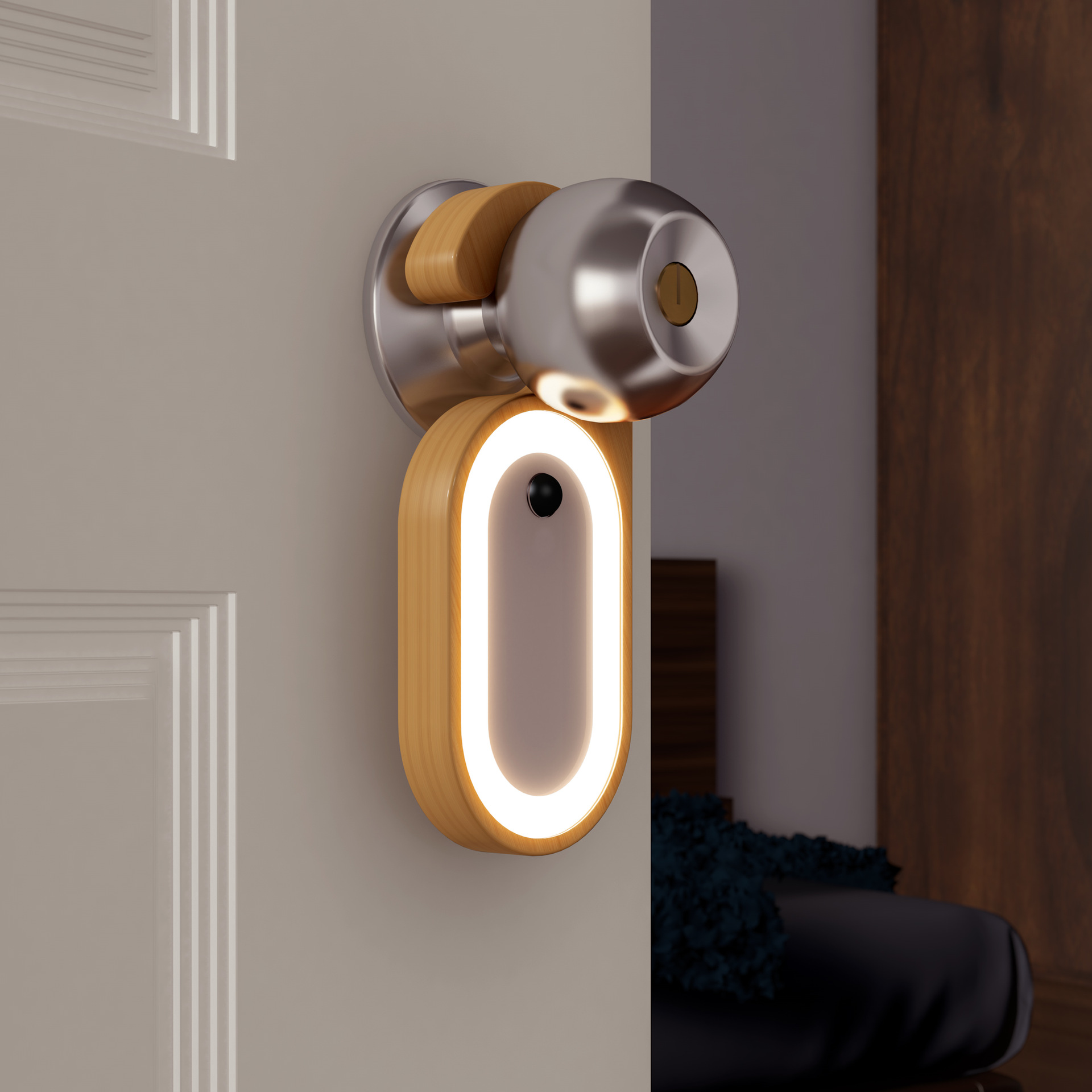 "2023 Great Comment: Direct Sales from Sensor Light Factory, Cross-border New Product, Creative Solid Wood smart Sensor Night Light Gift. Specification image