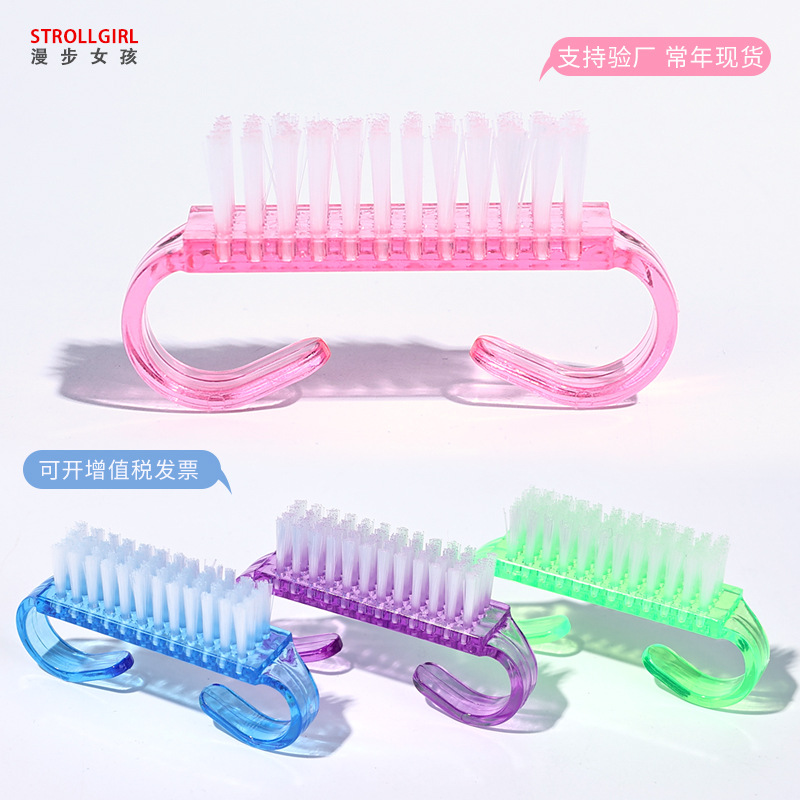 美甲工具指甲刷 塑料粉尘刷美甲刷 美甲工具刷小号牛角刷厂家批发