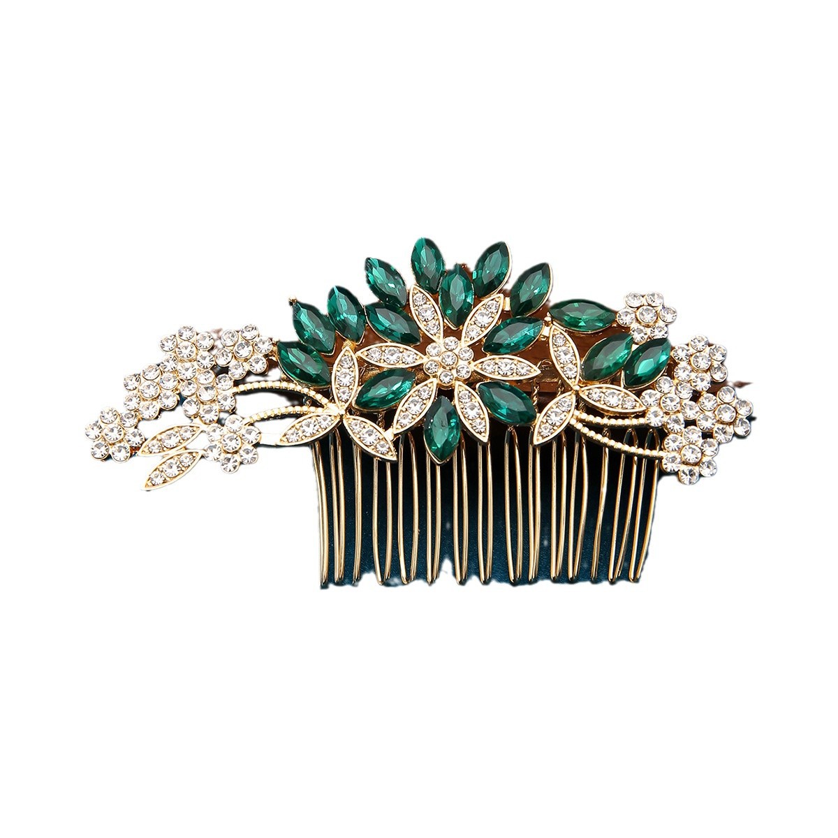 Japanese and Korean fresh water diamond maple leaf small hair comb with updo, bangs and hair clips, versatile headwear for women Item Picture