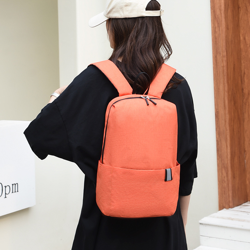 We can customize LOGO colorful backpacks, light travel bags for men and women, simple and fashionable school student schoolbags Specification image