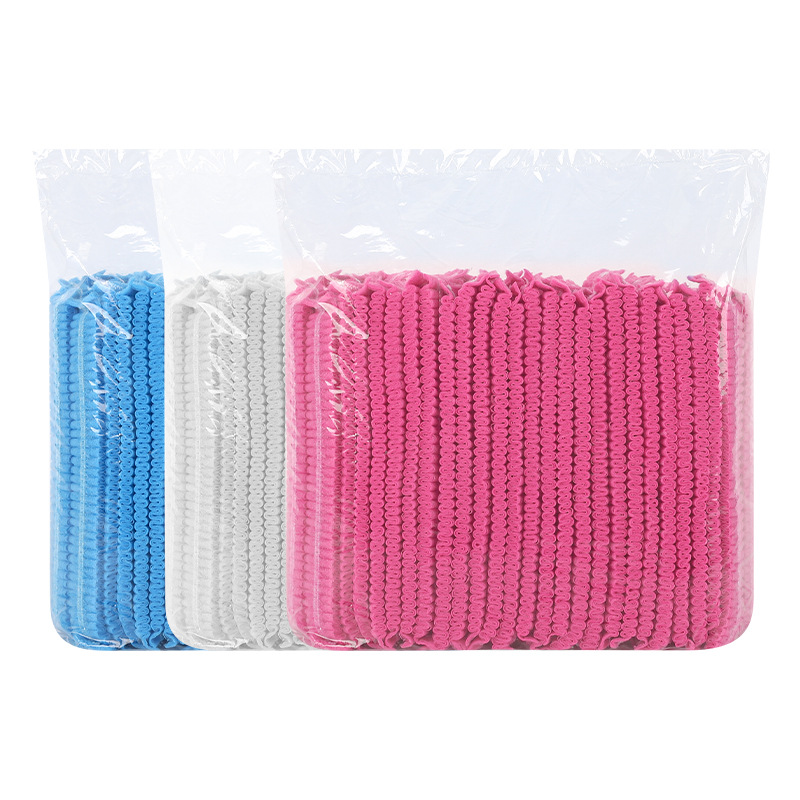 Disposable hat head covers, non-woven fabric chef caps, dust-proof head covers, catering food caps, kitchen anti-fume hood caps Item Picture