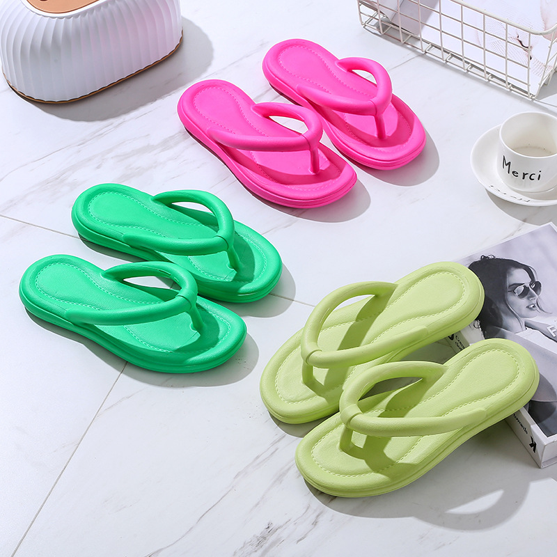 Eva Slippers Thick Soles Step On Shit Slippers Thick Soles Non-Slip Home Fashion Wear Simple Flip Flops Manufacturers Wholesale Specification drawing