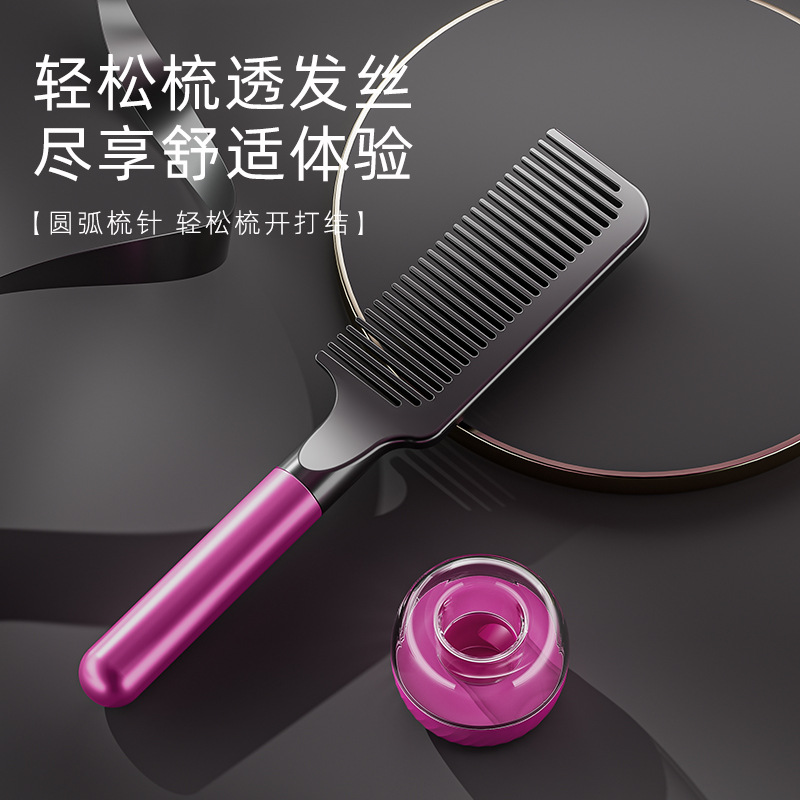 High appearance level hair straightening comb, no hair damage, men's and women's special long hair straightening comb, portable hair straightening massage comb details Picture